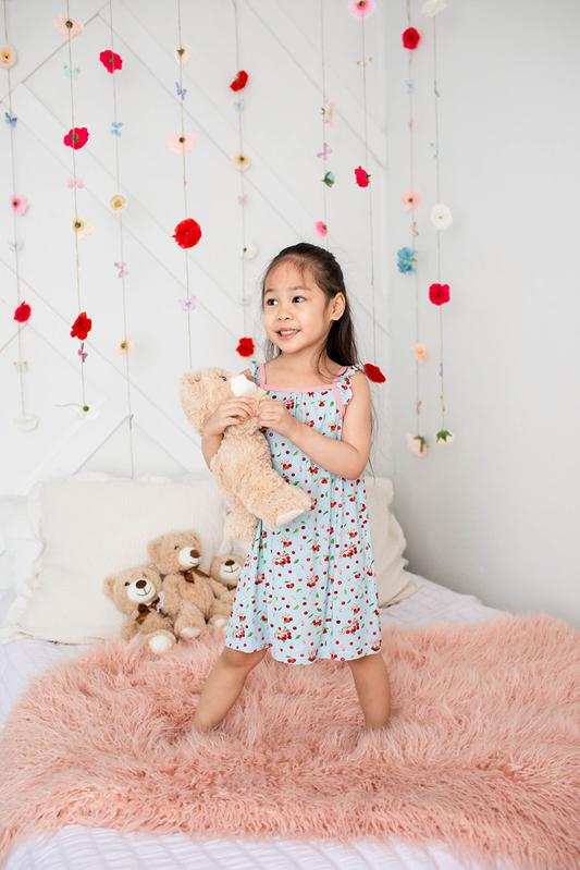 Girls Cherries Jubilee S/S A-Line Dress by Bestaroo