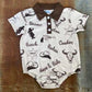 Boys Cowboy Print Polo Onesie or Shirt by Shea Baby