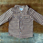 Boys Blue Plaid Pearl Snap L/S Onesie or Shirt by Shea Baby