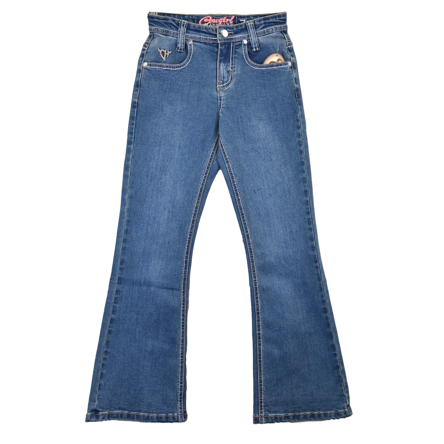 Girls Med Wash Boot Stitch B/C Jean by Cowboy Hardware
