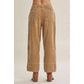 Ladies Western Horizon Mineral Washed Corduroy Barrel Pants-Camel