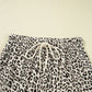 Ladies Jovanna Leopard Drawstring Elastic Waistband Loose Pants