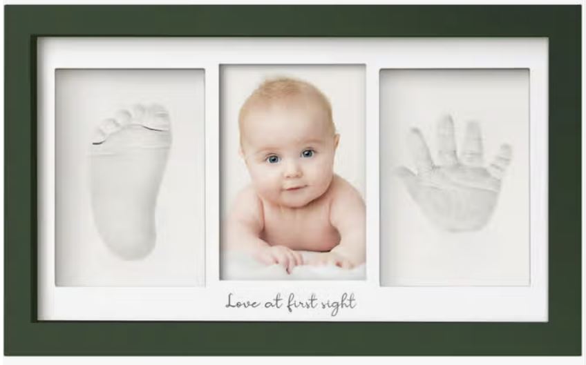 KeaBabies Baby Handprint, Footprint Keepsake Duo Frame