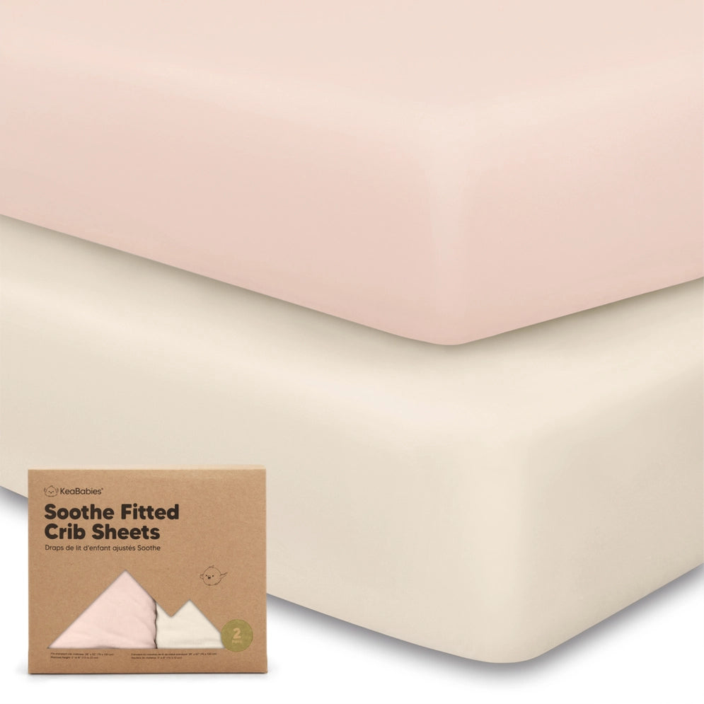 KeaBabies 2-pack Organic Cotton Fitted Crib Sheet