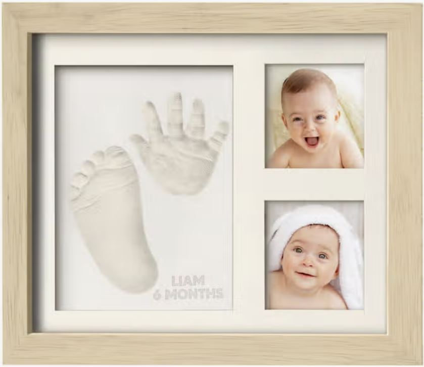 KeaBabies Baby Handprint, Footprint Keepsake Solo Frame