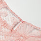 Ladies Pink Flower Dotted Ruffled Sleeve Mesh Top