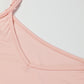 Ladies Pink Flower Dotted Ruffled Sleeve Mesh Top
