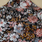 Ladies Brown Floral Long Sleeve High Neck Sheath Mesh Blouse