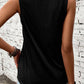 Ladies Black Ribbed V Neck Tank