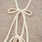 Ladies Pale Khaki Tied Front Drop Shoulder Chunky Casual Cardigan