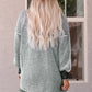 Ladies Gray Plaid Knitted Long Open Front Cardigan