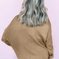 Ladies Smoke Gray Merry Colorful Dot Detail Christmas Dolman Sweater