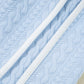Ladies Beau Blue Contrast Trim Textured Crewneck Tee and Pocketed Skirt Set