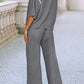 Ladies LDC Half Sleeve Top Drawstring Pants Loose 2pcs Sweater Suit
