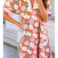 Ladies LDC Color Crush Floral Shift Dress-Fresh Salmon