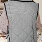 Ladies LDC Stripe Contrast Trim Button Collared Vest-Black