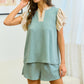 Ladies Sweet and Lovely Things Rib Top-Light Blue