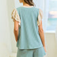 Ladies Sweet and Lovely Things Rib Top-Light Blue
