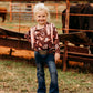 Girls Yeehaw Cowgirl L/S Fringe Onesie or Shirt by Shea Baby