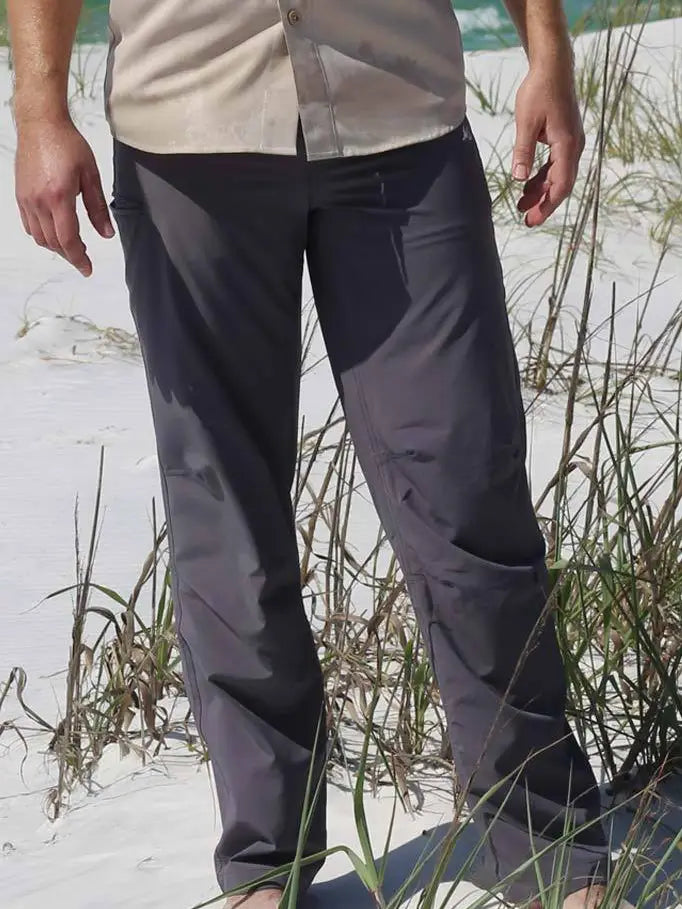 Men's Stretch Fit Pants-Sharkskin Grey