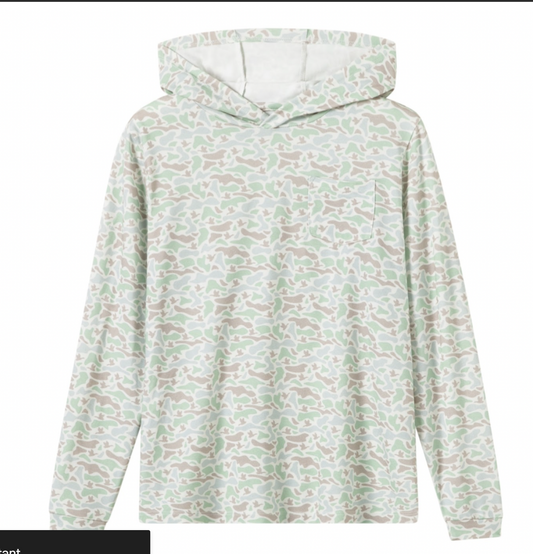 Boys Marsh Camo Lightweight Hoodie by Meripex
