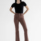 Ladies Mica Denim Super Stretch High-Rise Flare Jeans-Brown