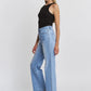 Ladies Mica Denim High Rise Wide Leg Jeans With Jeweled Embellishments-Long (Copy)High Rise Wide Leg Pearl Embellishment Jeans