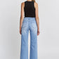 Ladies Mica Denim High Rise Wide Leg Jeans With Jeweled Embellishments-Long (Copy)High Rise Wide Leg Pearl Embellishment Jeans