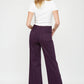 Ladies Mica Denim High-Rise Wide Leg Jeans - Plum