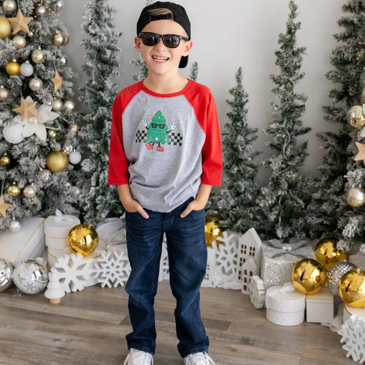Boys Christmas Tree Dude Tee by Sweet Wink