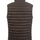 Men's Sleeveless Puffer Vest-Brown & Khaki