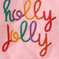 Girls Holly Jolly Embroidered Sweatshirt & Plaid Leggings