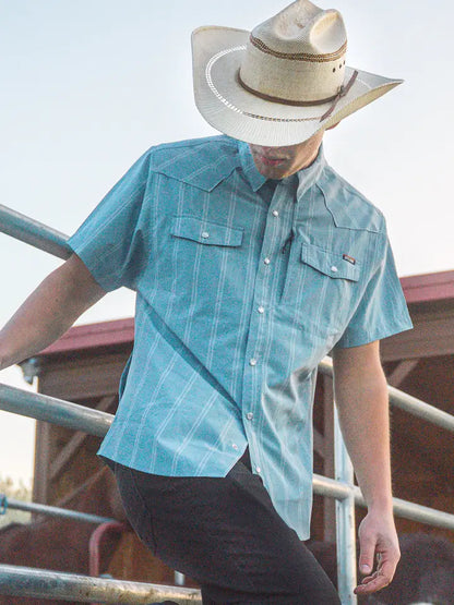 Men's Daryll Short Sleeve Shirt - Mid Blue