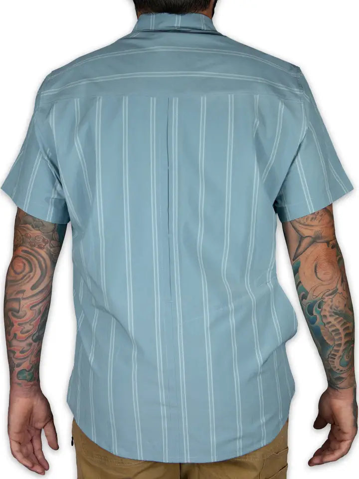 Men's Daryll Short Sleeve Shirt - Mid Blue