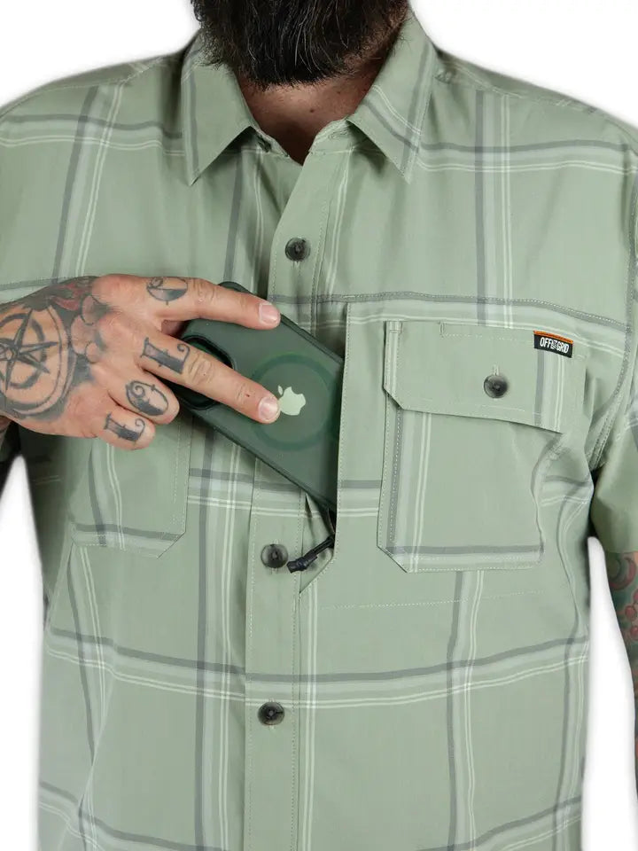 Men's Jack Knife Short Sleeve Shirt - Sage Green
