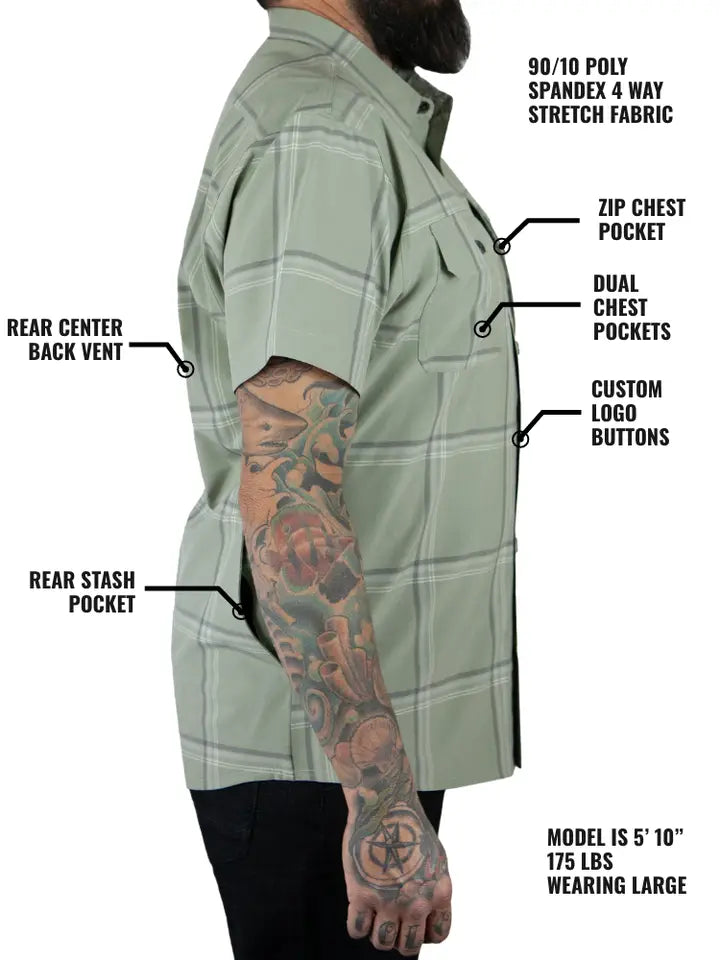 Men's Jack Knife Short Sleeve Shirt - Sage Green