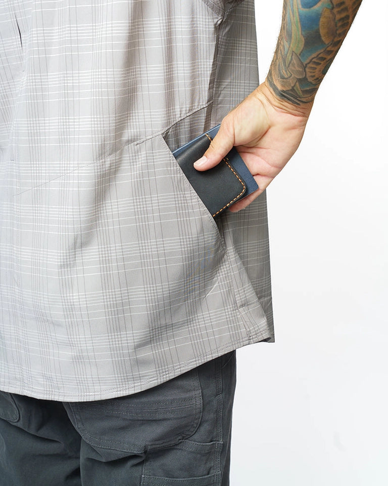 Men's Deke Short Sleeve Pearl Snap Shirt - Storm Grey