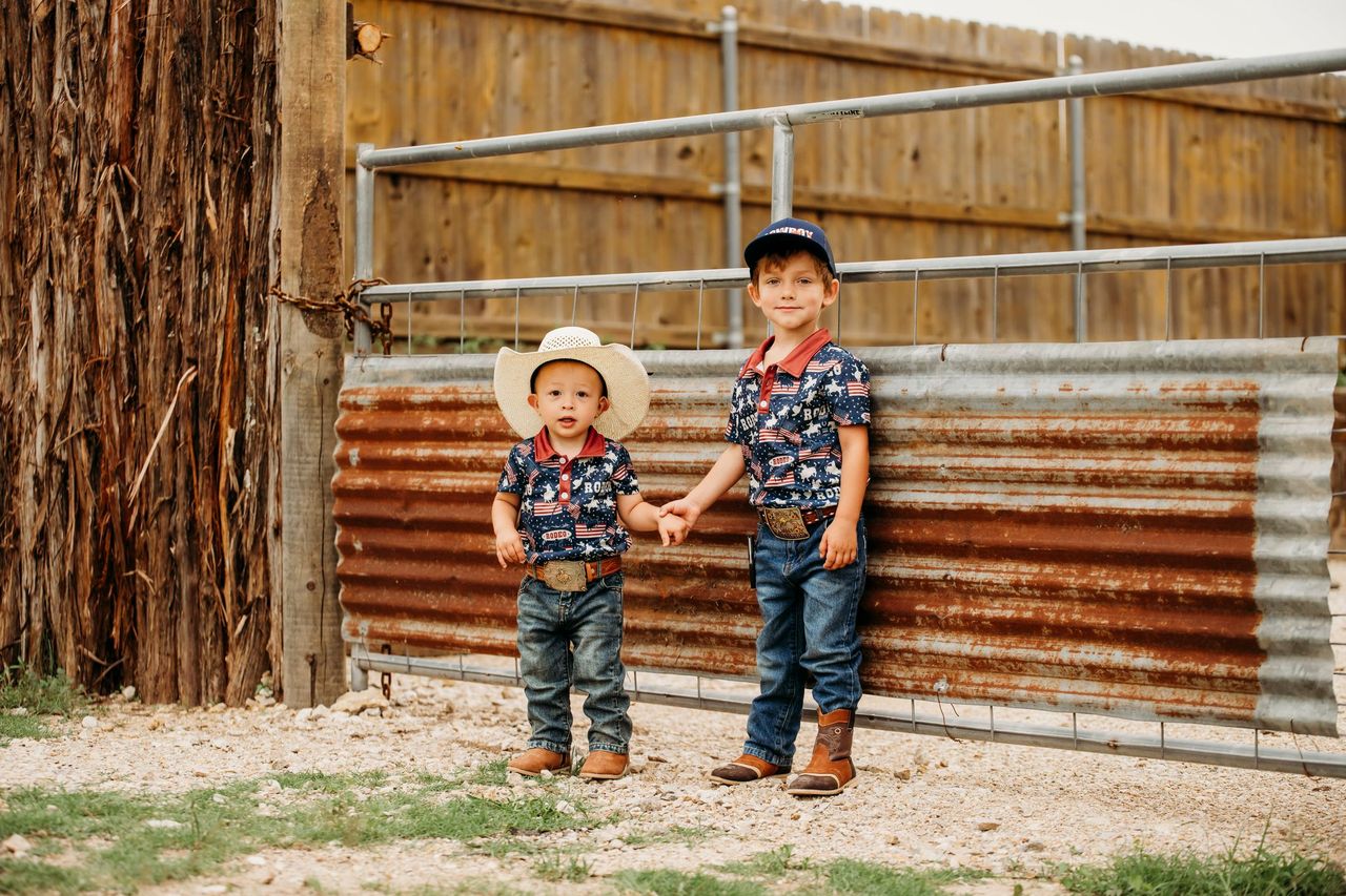 Boys Only in America Polo Onesie by Shea Baby