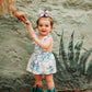 Girls Floral Frontier Cross Romper by Shea Baby