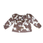 Girls Brown Cowprint L/S Onesie or Shirt by Shea Baby