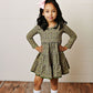Girls Green Floral L/S Dress by Swoon Baby