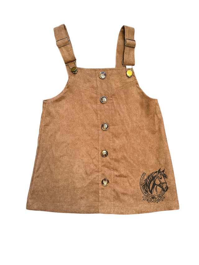 Girls Horseshoe Overall Dress by Shea Baby