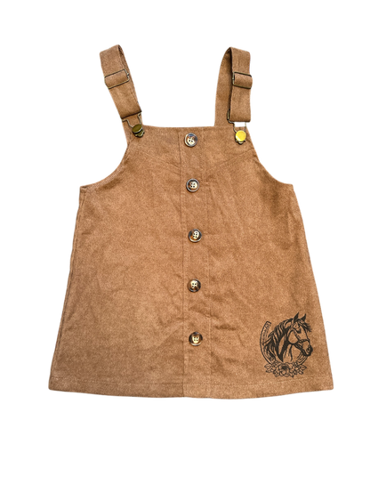 Girls Horseshoe Overall Dress by Shea Baby