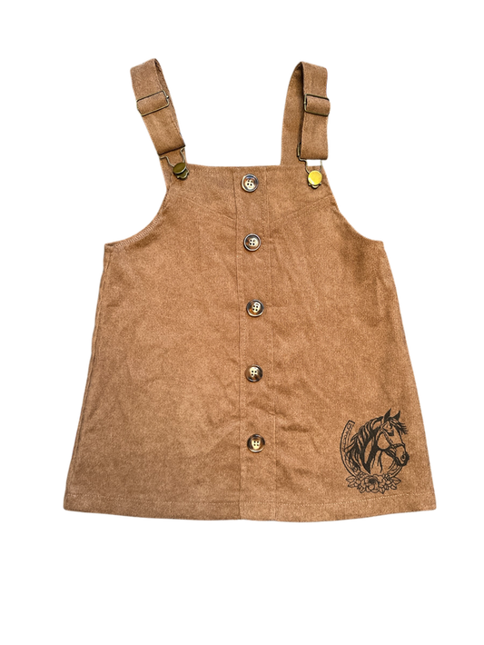 Girls Horseshoe Overall Dress by Shea Baby
