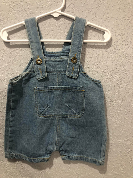 Girls Denim Short Overalls