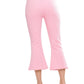 Ladies Quilted Boot Cut Pants by Why Dress-Pink