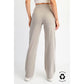 Ladies Butter Soft Straight Leg Yoga Pants-Stone Taupe