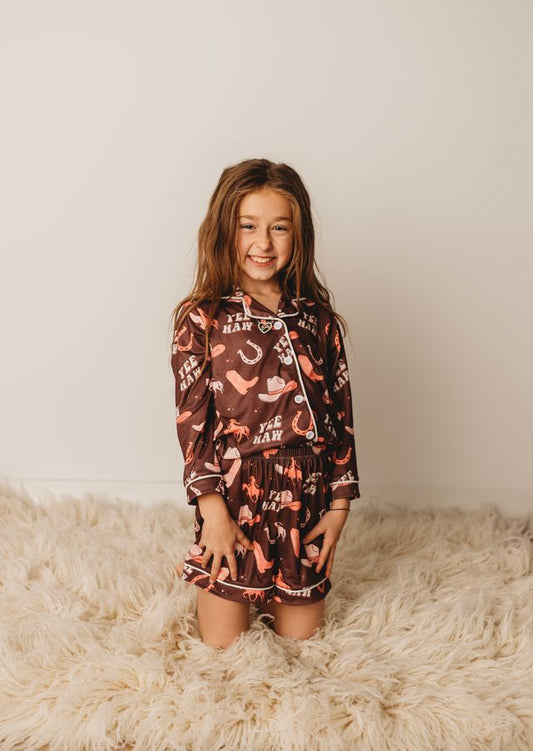 Girls Yeehaw Cowgirl Pajamas by Shea Baby