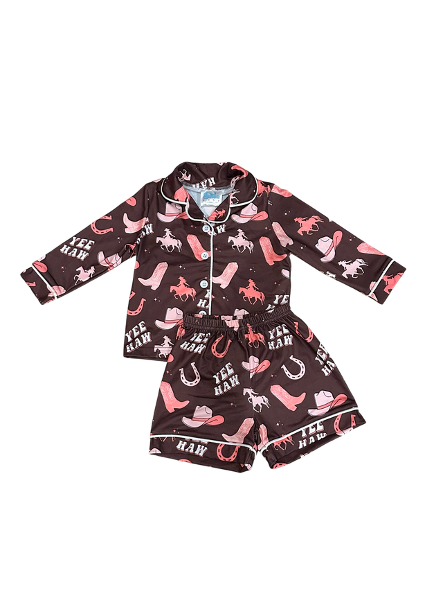 Girls Yeehaw Cowgirl Pajamas by Shea Baby