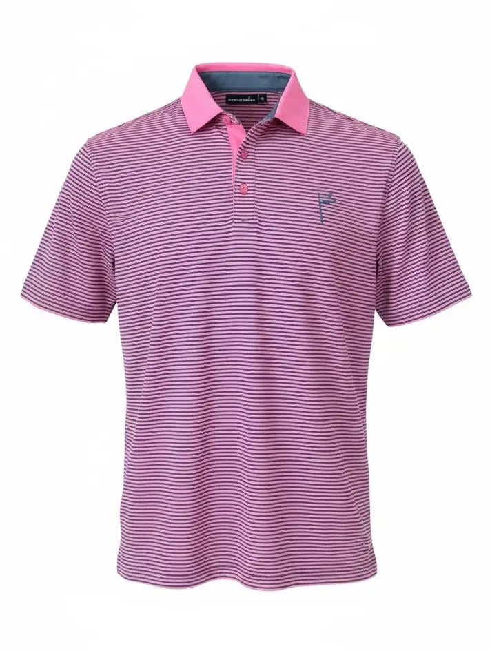 Men's Performance Polo - Make Waves - Pink Lemonade